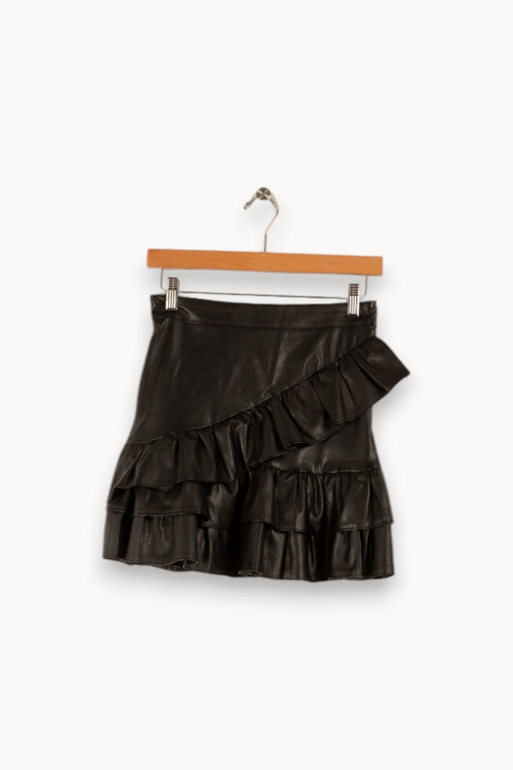 Jupe noire style cuir - Taille XS/34