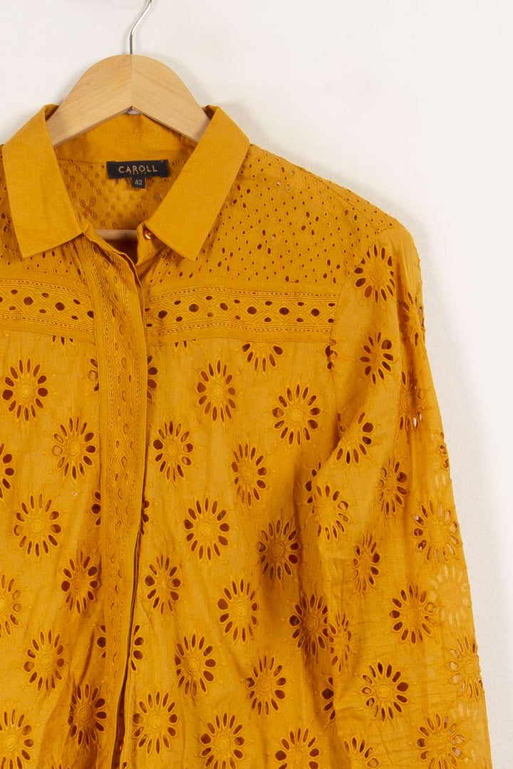 Chemise jaune avec broderies - Taille M/38