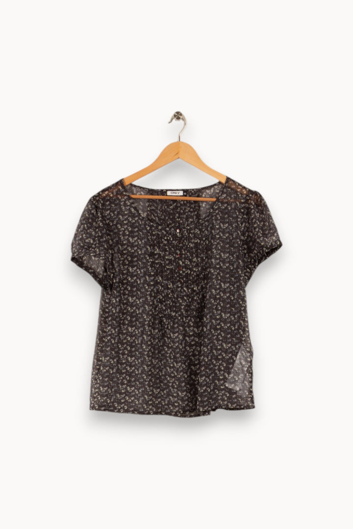 Blouse grise multicolore - Taille XL/42