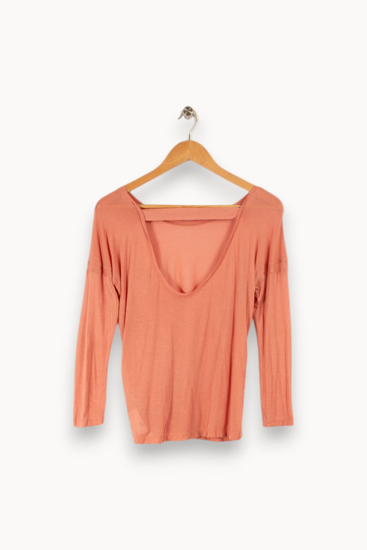 T-shirt manches longues rose - Taille XS/34