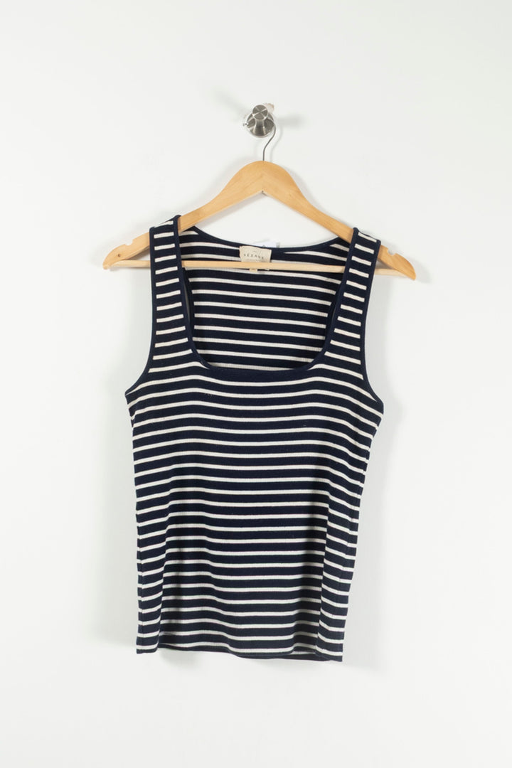 Débardeur Bleu et Blanc - Taille XL/42 de la marque Sézane | PARAD22200 - Vendu par Paradigme - Image 2