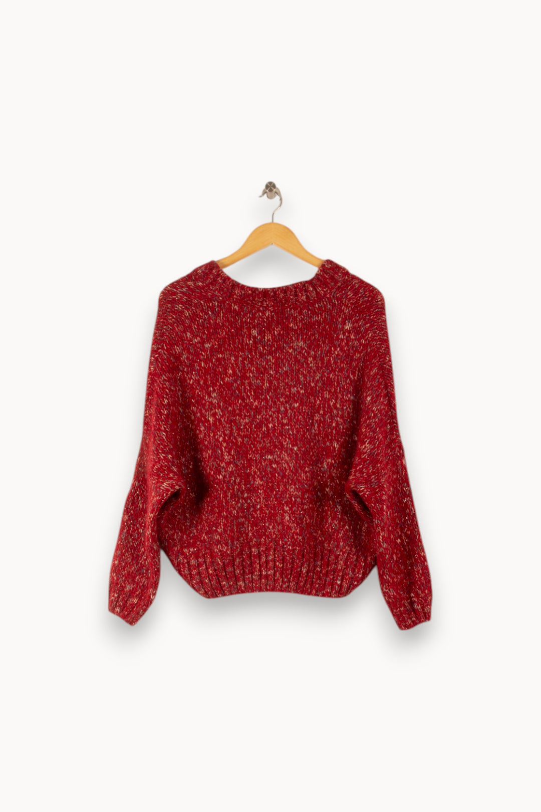 Pull Rouge - Taille S/36 de la marque La Fée Maraboutée | PARAD22234 - Vendu par Paradigme - Image 4