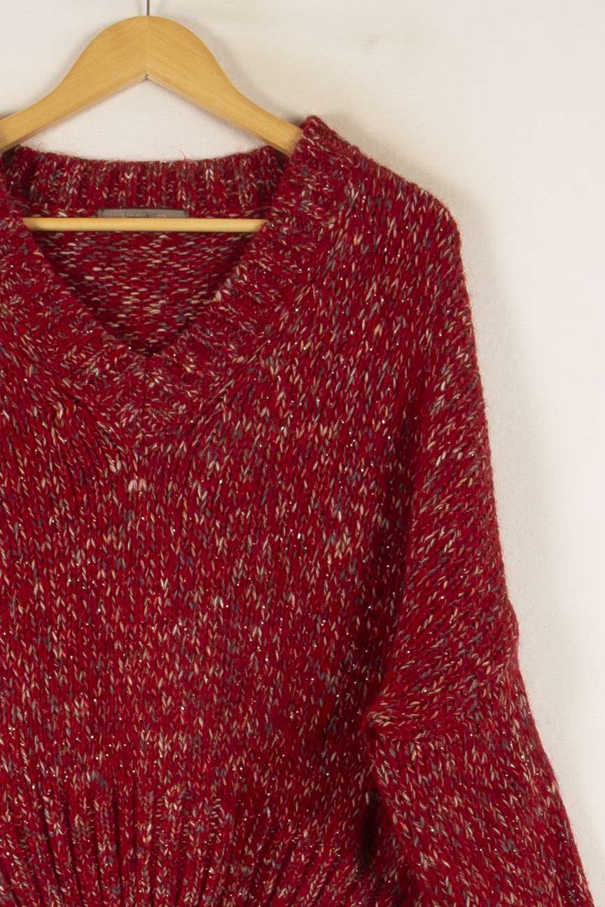 Pull Rouge - Taille S/36 de la marque La Fée Maraboutée | PARAD22234 - Vendu par Paradigme - Image 3