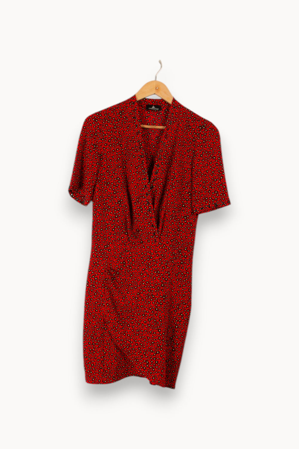 Robe rouge à motifs - Taille XS/34