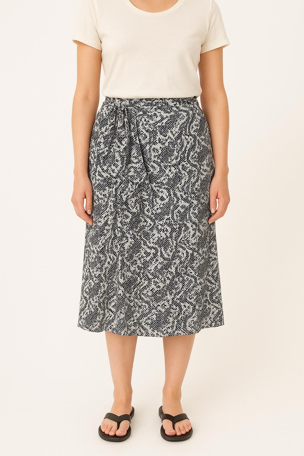 Jupe Longue Noire et Blanche - Taille L/40 de la marque IKKS | PARAD22294 - Vendu par Paradigme - Image 1