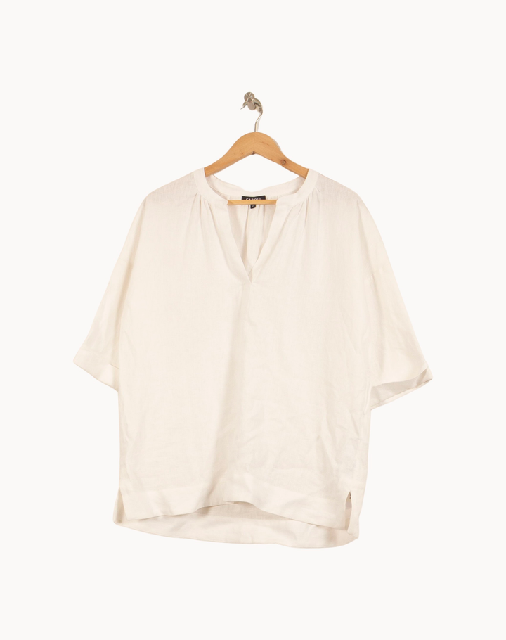 Blouse Blanche - Taille XS/34 de la marque Caroll | PARAD22364 - Vendu par Paradigme - Image 2