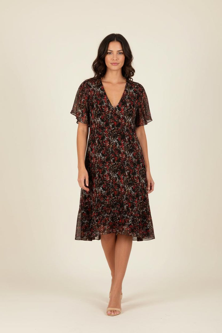 Robe noire à motifs - Taille M/38