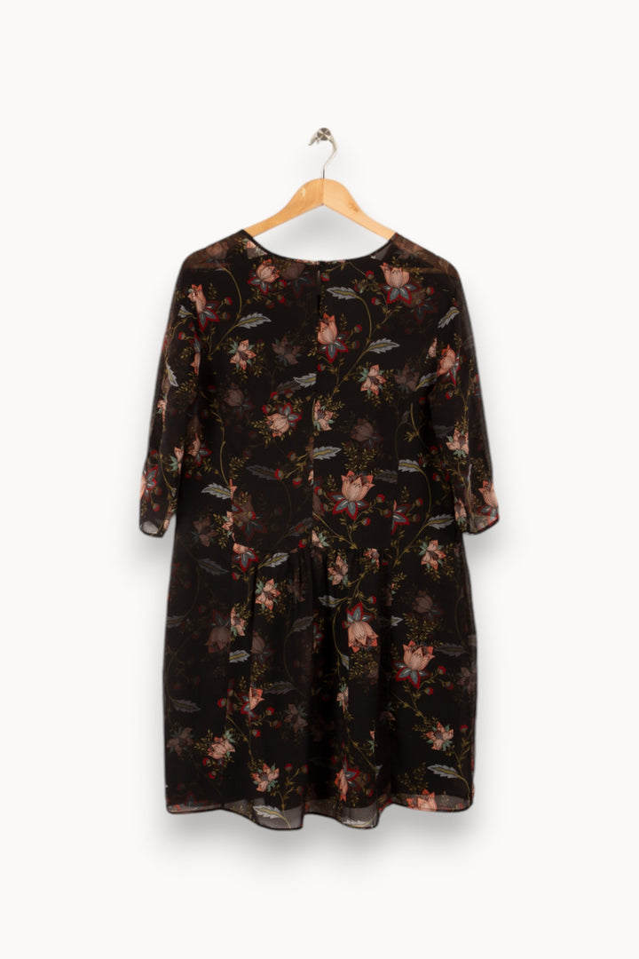 Robe noire à motifs - Taille S/36