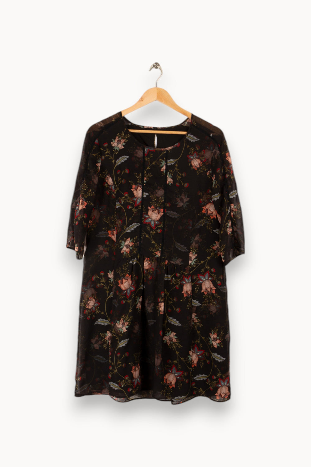 Robe noire à motifs - Taille S/36