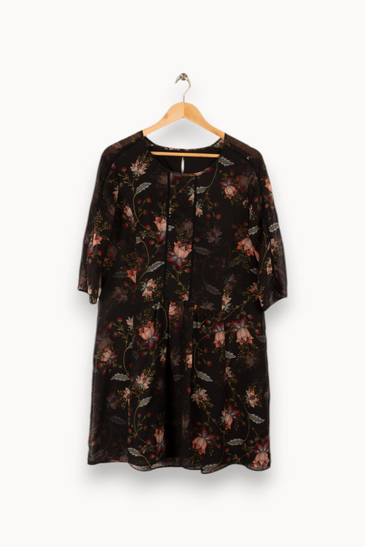 Robe noire à motifs - Taille S/36