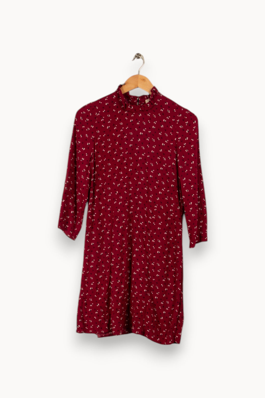 Robe bordeaux à motifs - Taille XS/34