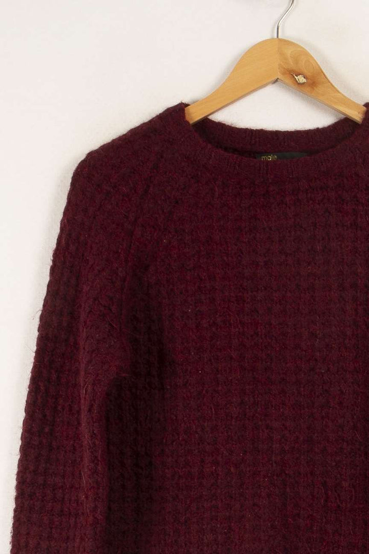 Pull en maille bordeaux - Taille M/38