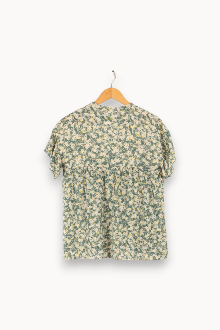 Blouse verte à motifs - Taille S/36