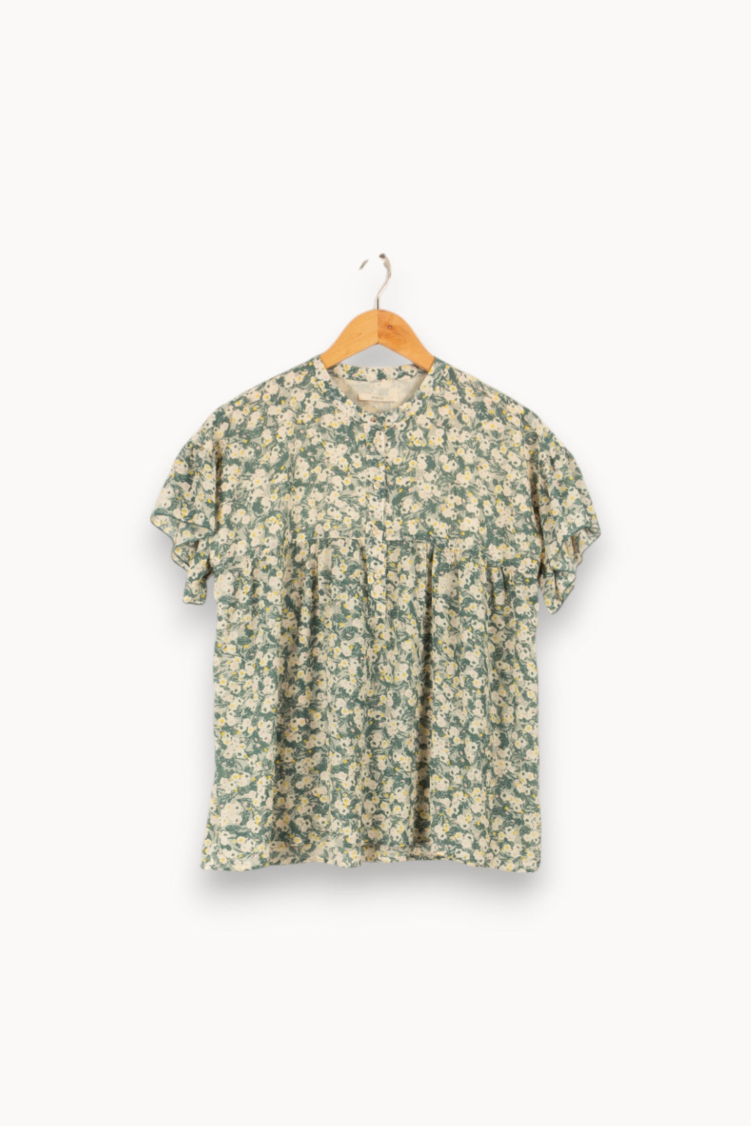 Blouse verte à motifs - Taille S/36