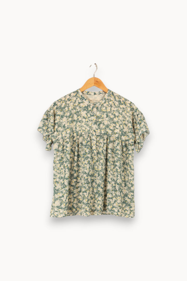 Blouse verte à motifs - Taille S/36
