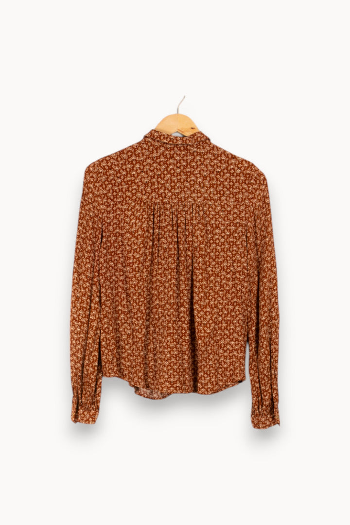 Chemise marron à motifs - Taille XS/34