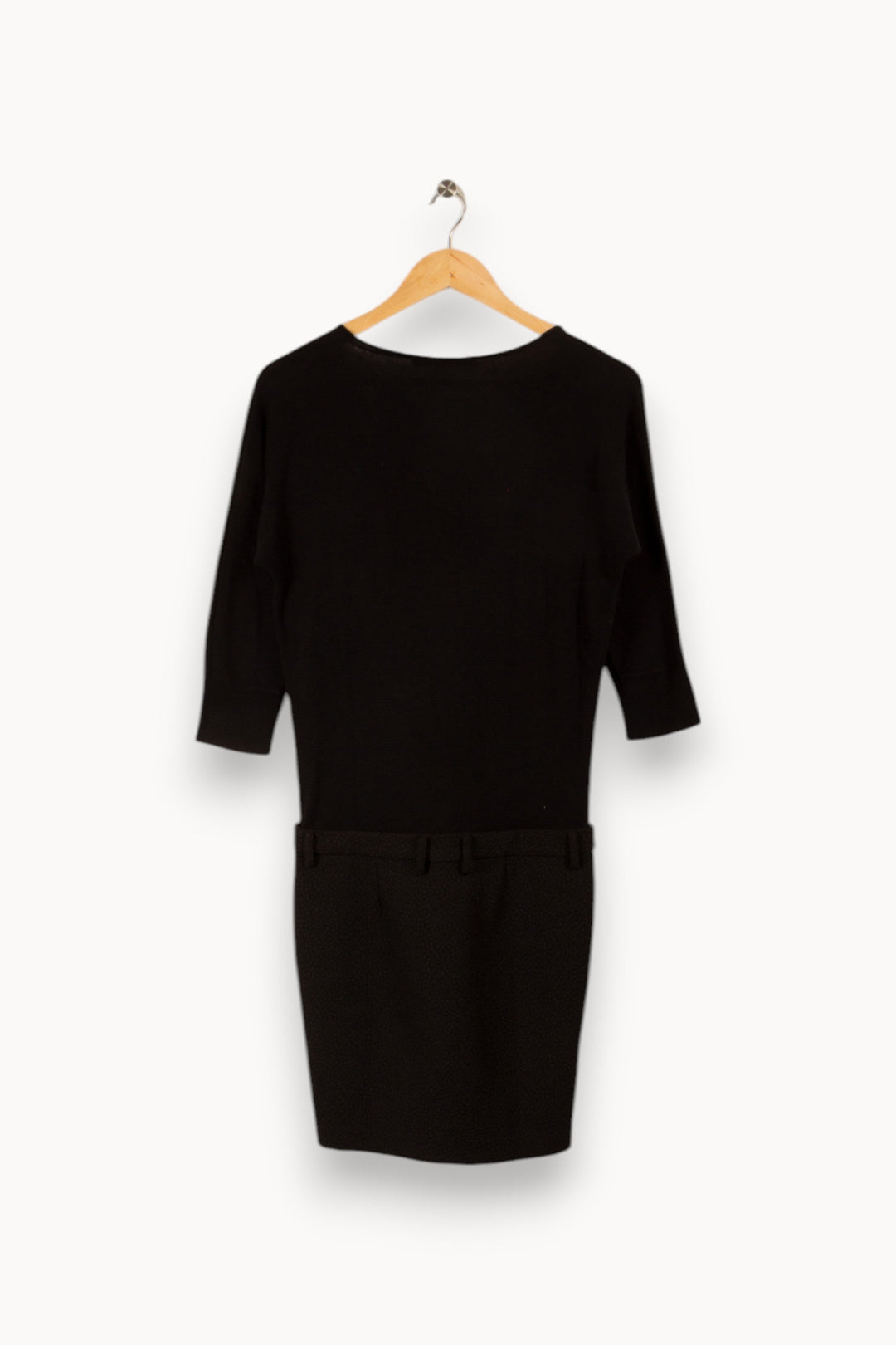 Robe noire bi-matière - Taille XS/34