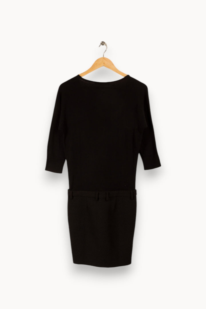 Robe noire bi-matière - Taille XS/34