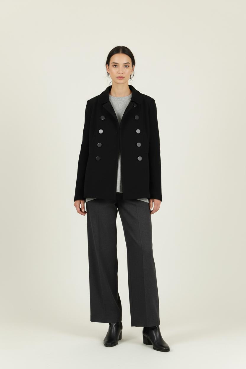 Manteau Noir - Taille L/40 de la marque Tara Jarmon | PARAD22565 - Vendu par Paradigme - Image 1