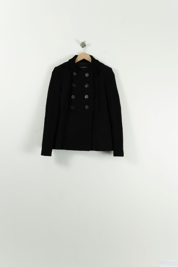 Manteau Noir - Taille L/40 de la marque Tara Jarmon | PARAD22565 - Vendu par Paradigme - Image 2