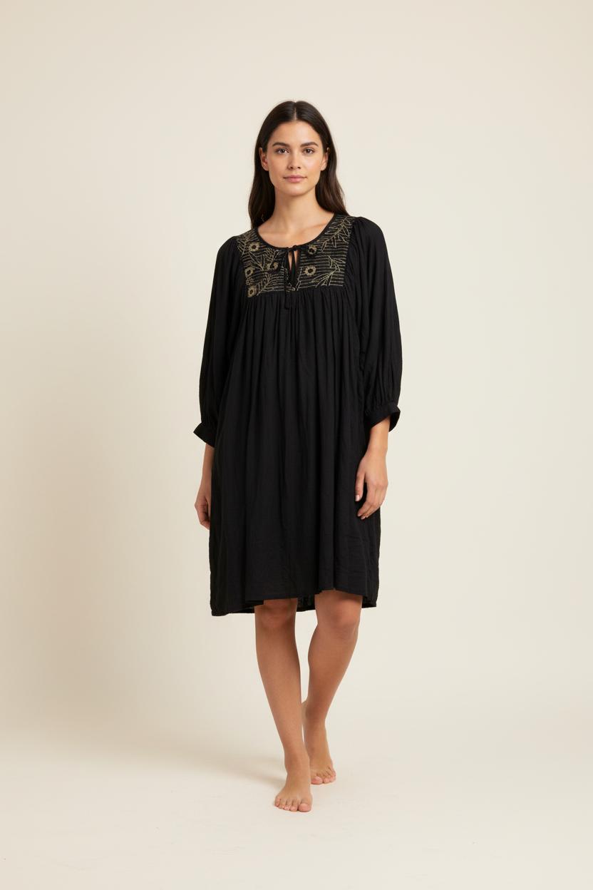 Robe bleu foncé avec détails - Taille XS/34
