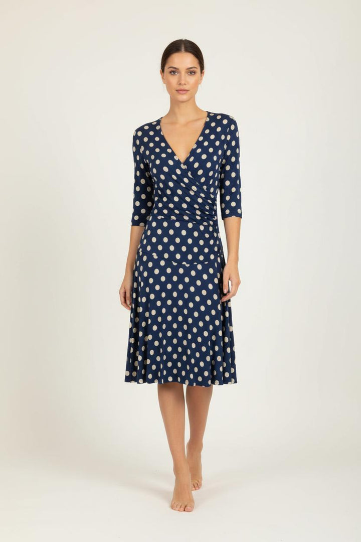Robe bleue à pois - Taille S/36