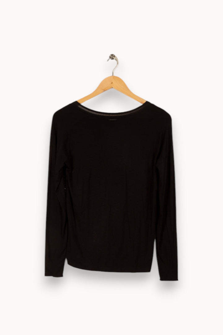Blouse noire à motifs - Taille XS/34