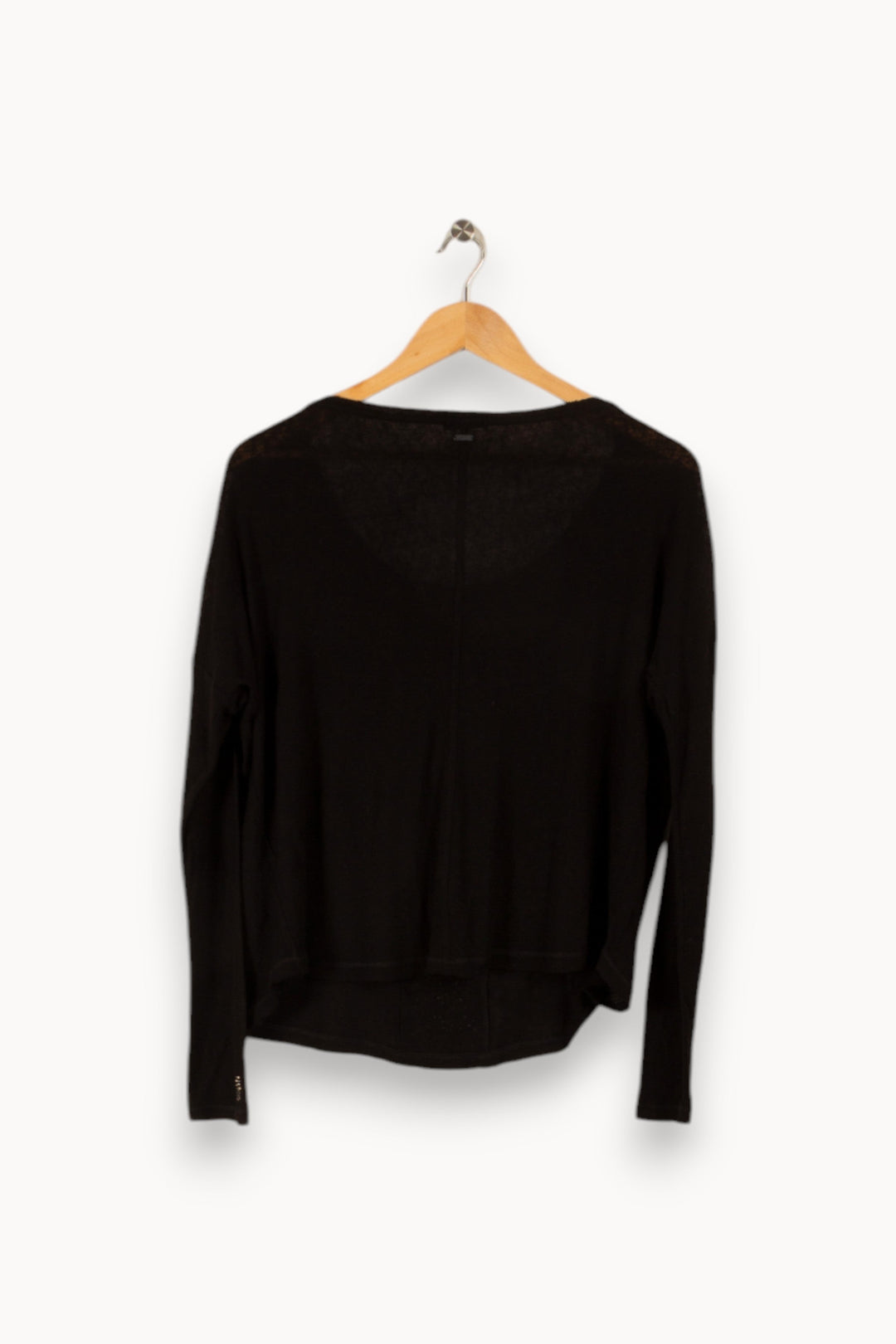 Sweat léger noir avec strass - Taille L/40