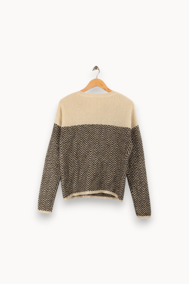 Pull noir et blanc - Taille L/40