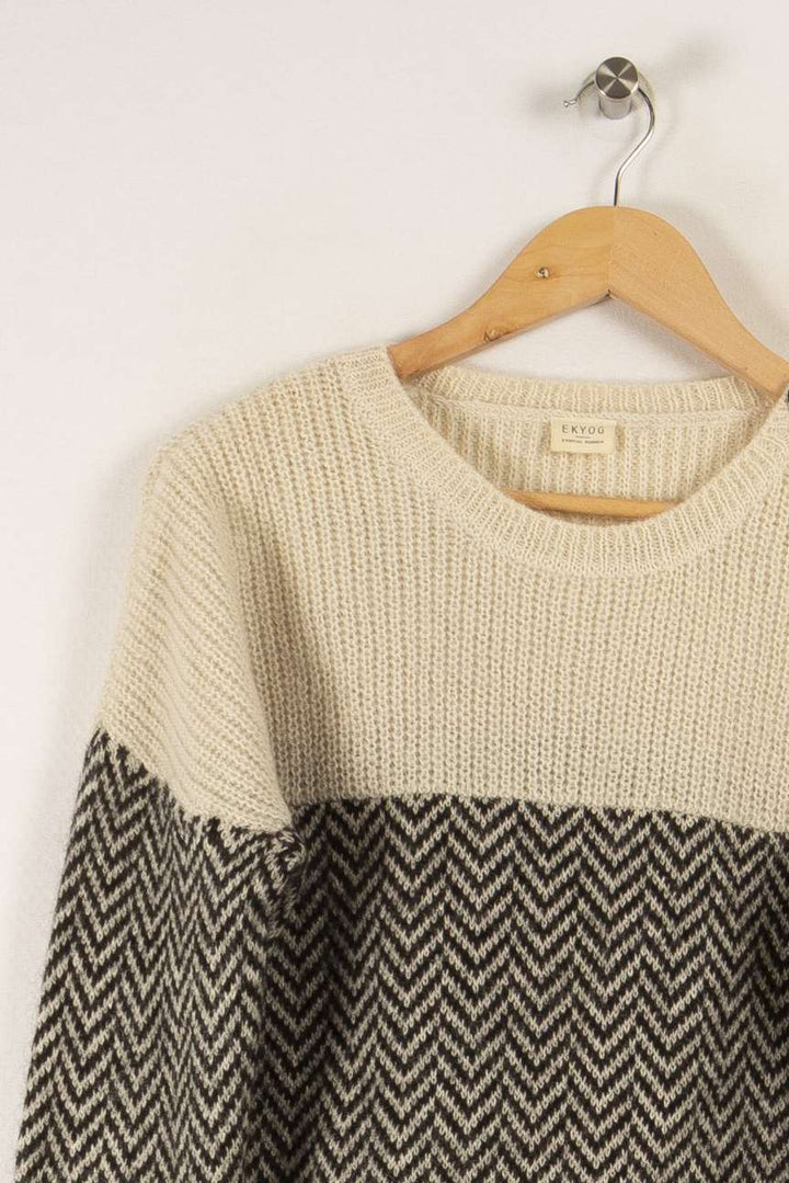 Pull noir et blanc - Taille L/40