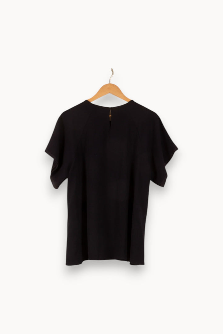 Blouse Noire - Taille L/40 de la marque Claudie Pierlot | PARAD22722 - Vendu par Paradigme - Image 4