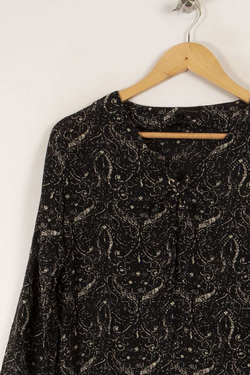 Robe noire à motifs - Taille S/36