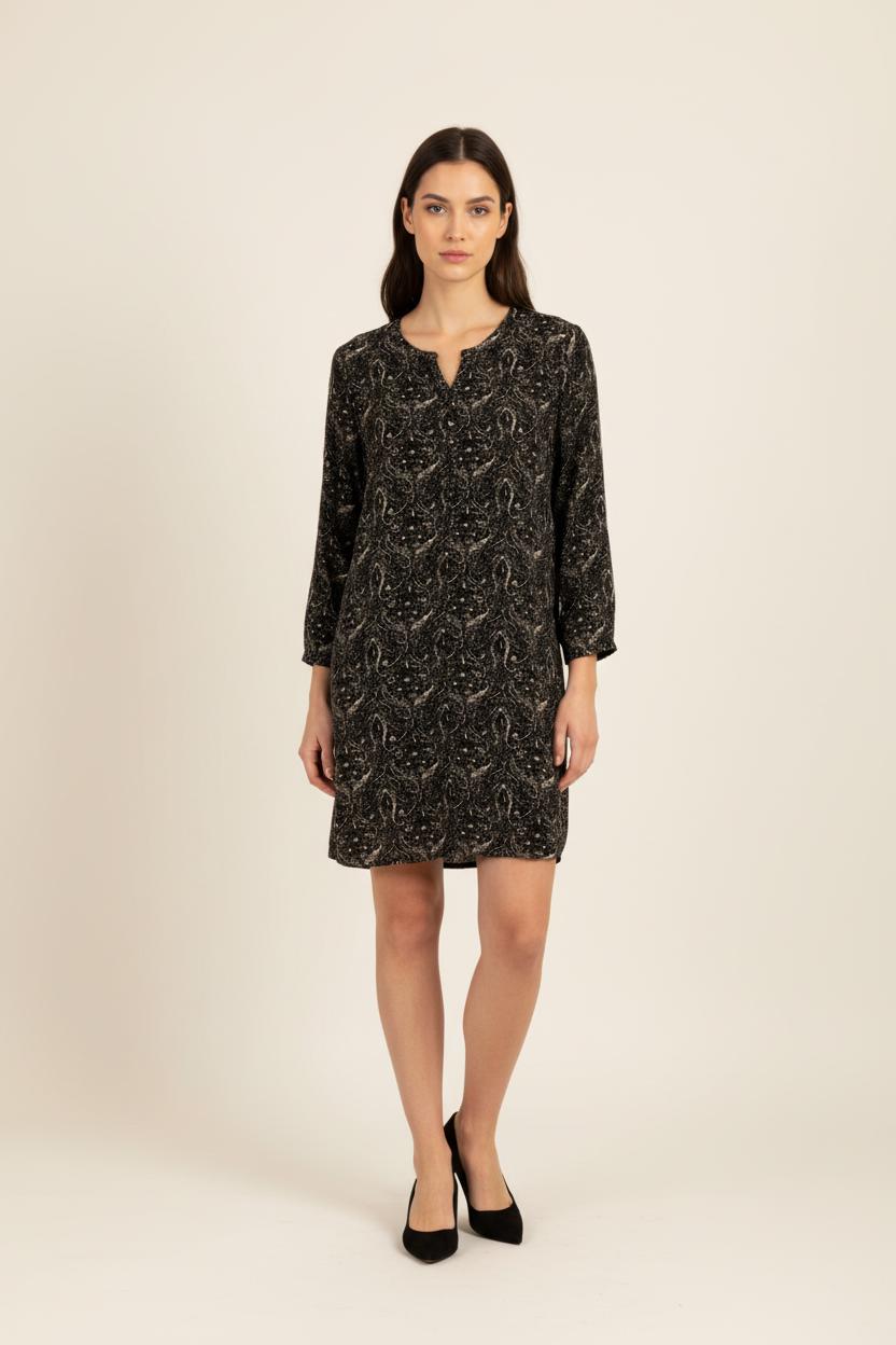 Robe noire à motifs - Taille S/36