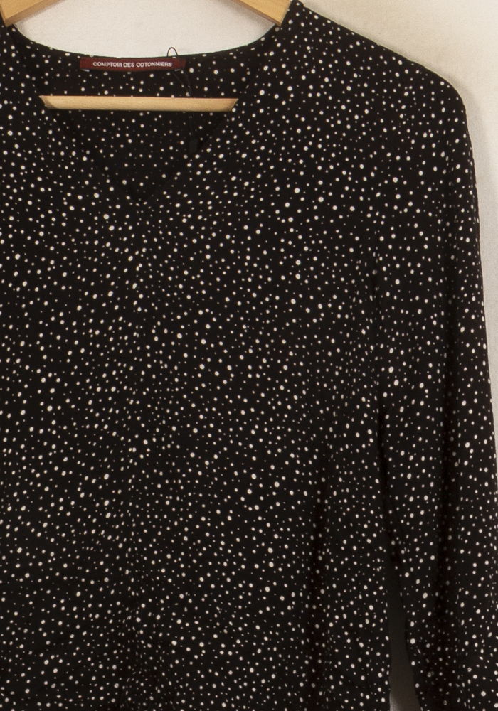 Blouse Noire et Blanche - Taille XS/34 de la marque Comptoir des Cotonniers | PARAD22755 - Vendu par Paradigme - Image 3