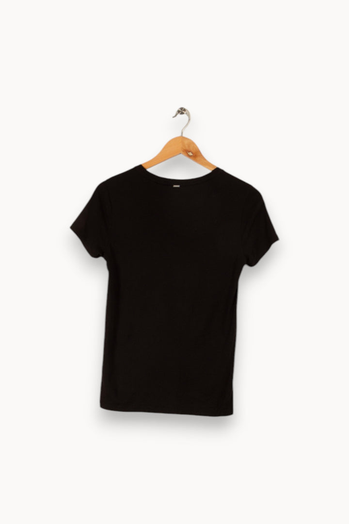T-shirt noir avec inscription - Taille XS/34