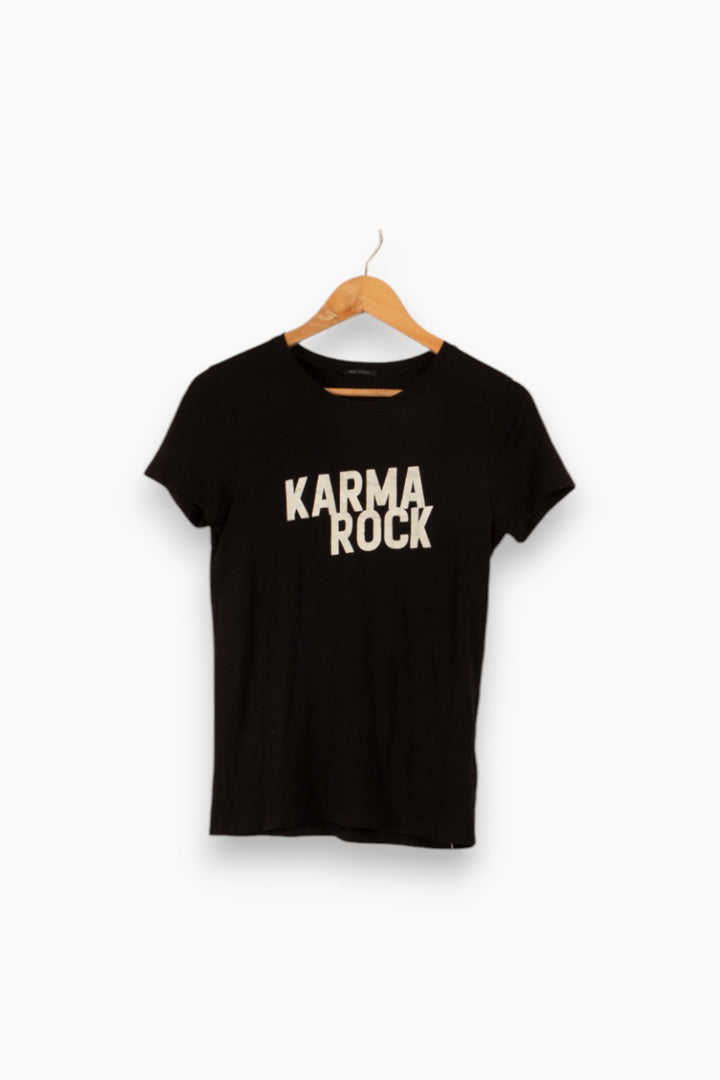 T-shirt noir avec inscription - Taille M/38