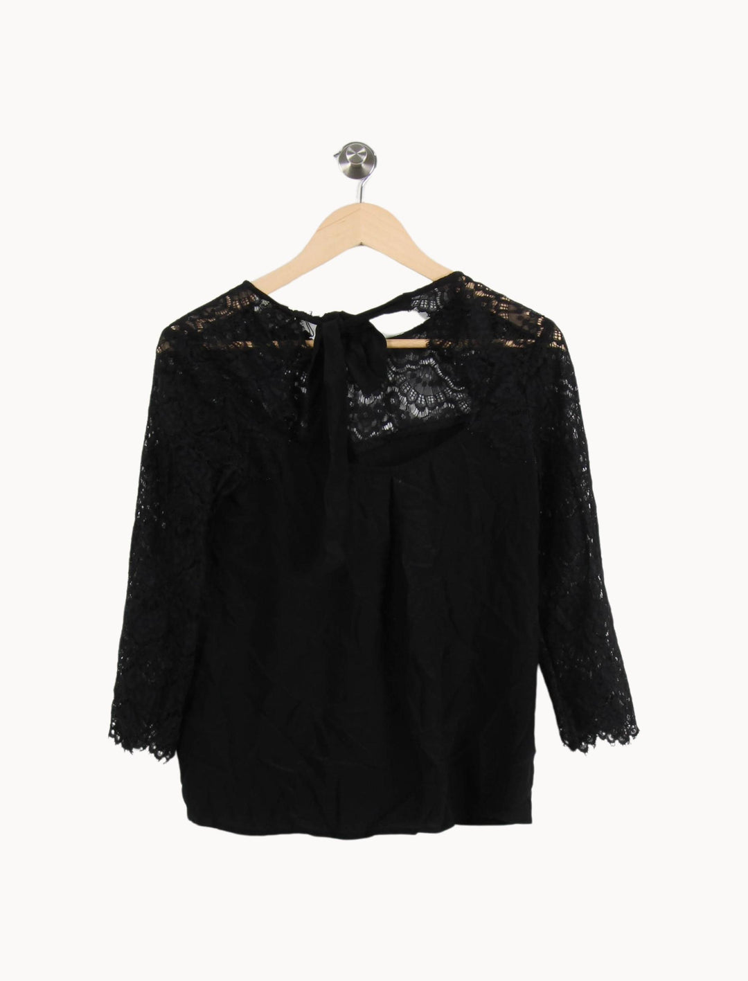 Blouse Dentelle Noire - Taille S/36 de la marque Sézane | PARAD22893 - Vendu par Paradigme - Image 4