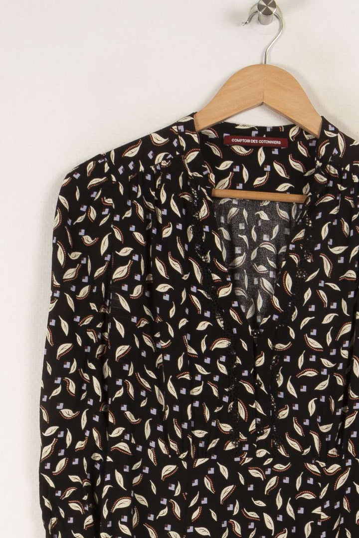 Robe noire à motifs - Taille S/36