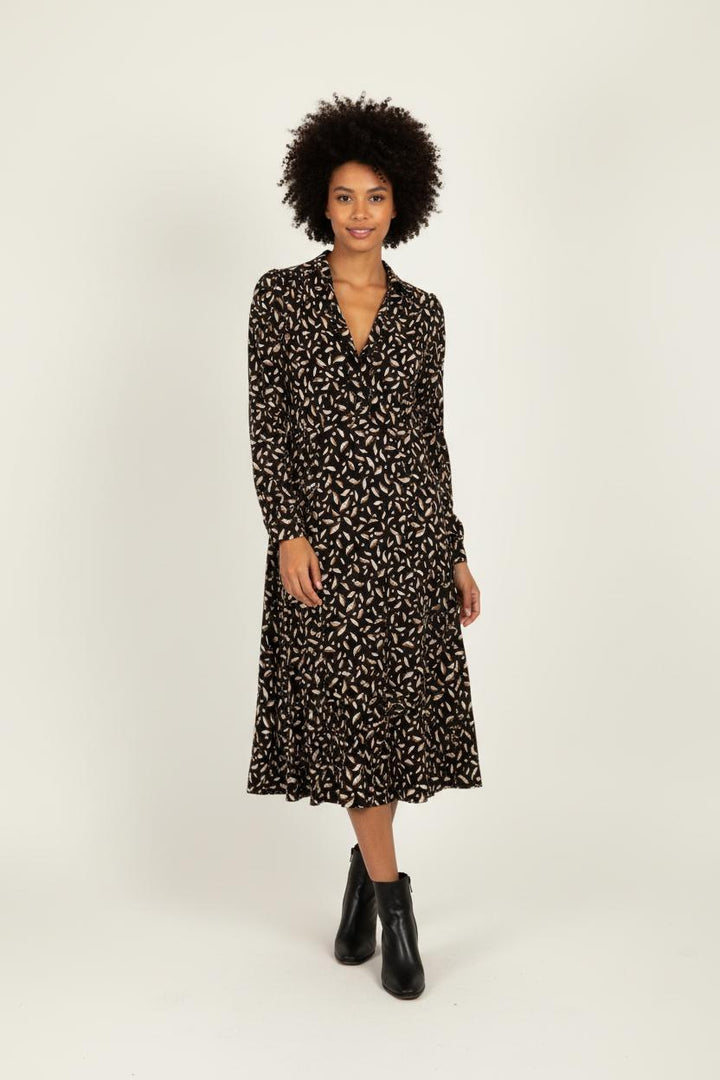 Robe noire à motifs - Taille S/36
