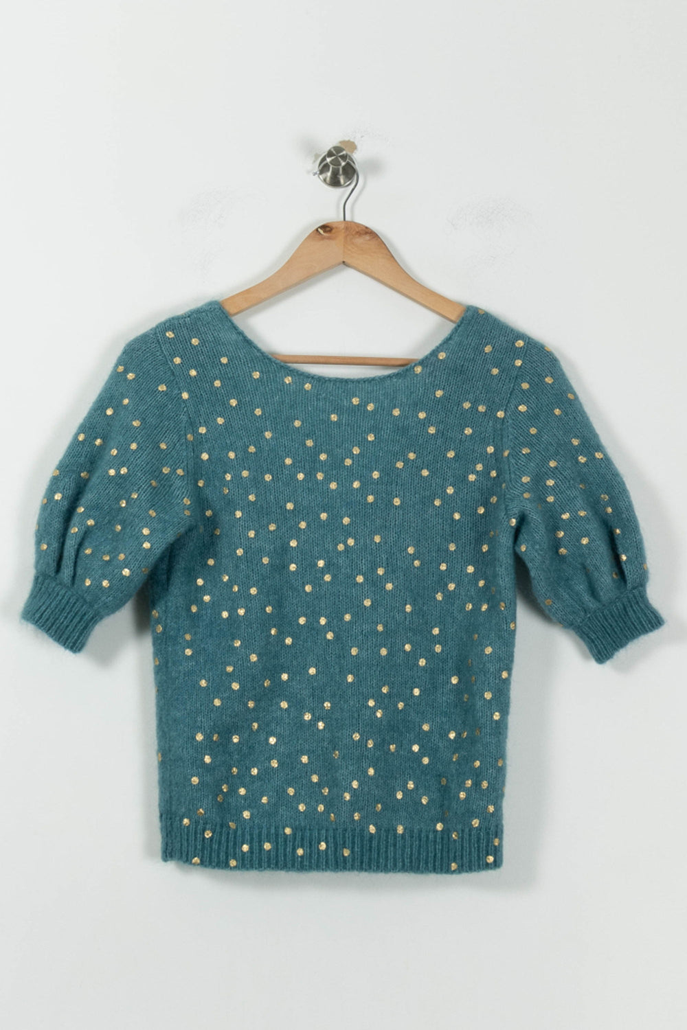 Pull Bleu et Doré - Taille S/36 de la marque Sézane | PARAD22967 - Vendu par Paradigme - Image 2