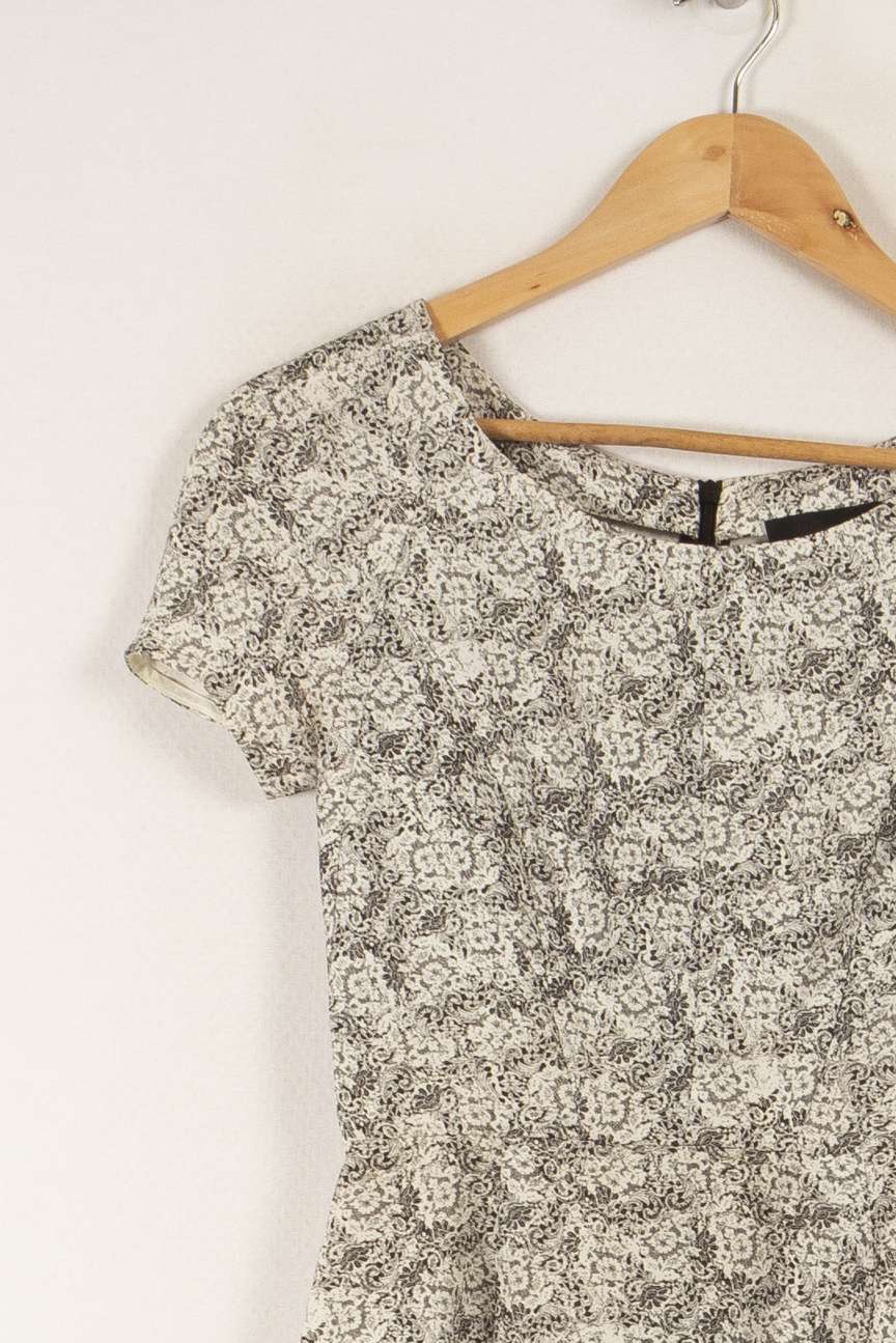 Robe grise à motifs - Taille XS/34