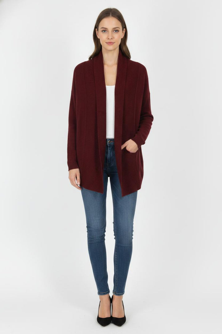 Cardigan Bordeaux - Taille L/40 de la marque Caroll | PARAD23105 - Vendu par Paradigme - Image 1