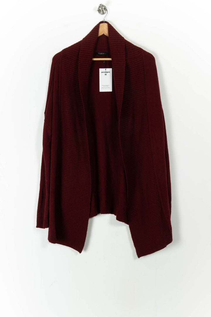 Cardigan Bordeaux - Taille L/40 de la marque Caroll | PARAD23105 - Vendu par Paradigme - Image 2