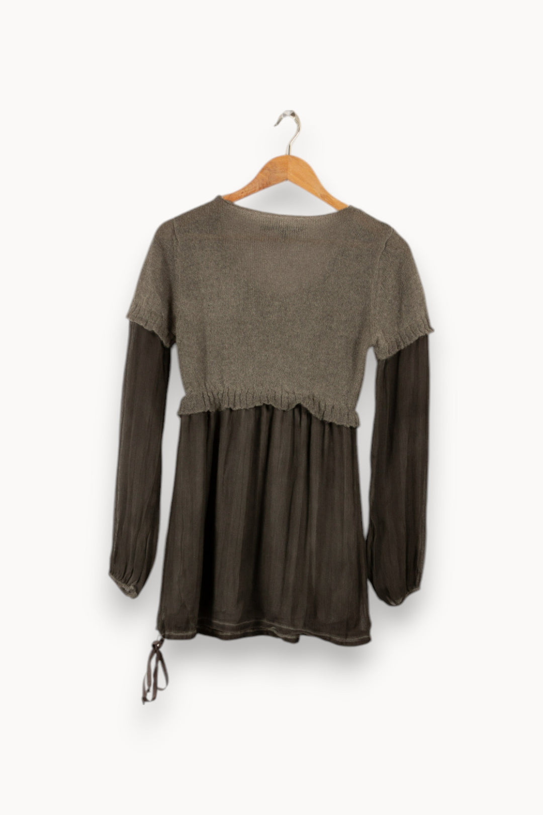 Robe grise bi-matière - Taille XL/42