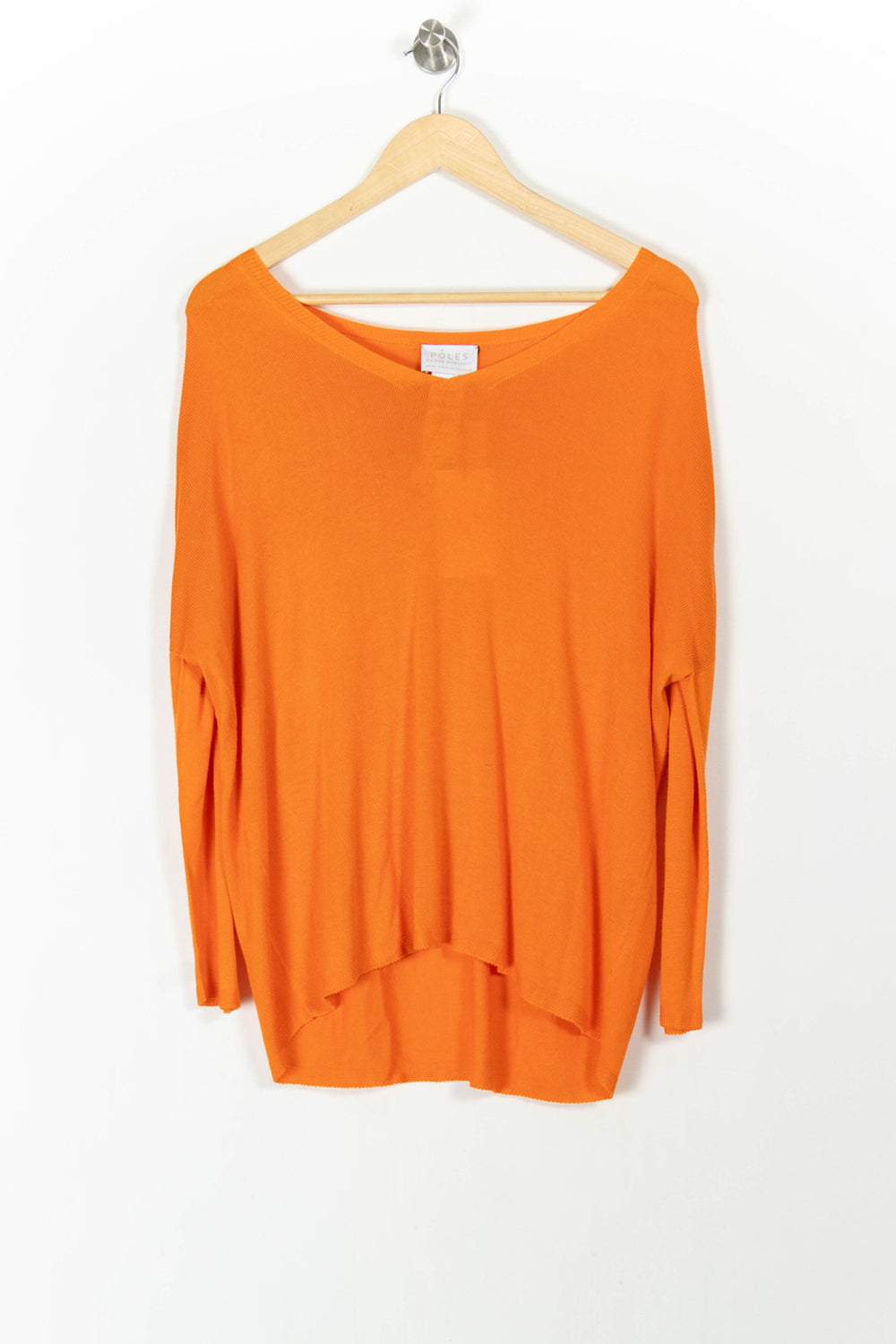 Pull Col V Orange - Taille S/36 de la marque Maison Montagut | PARAD23157 - Vendu par Paradigme - Image 2