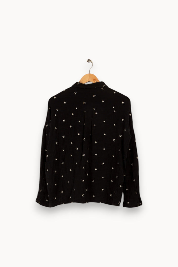 Chemise noire à motifs - Taille S/36