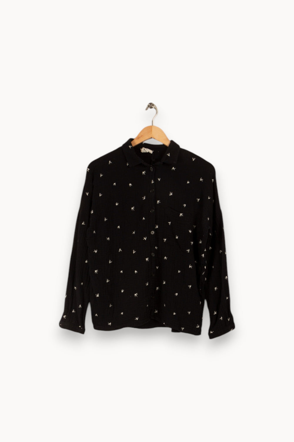 Chemise noire à motifs - Taille S/36