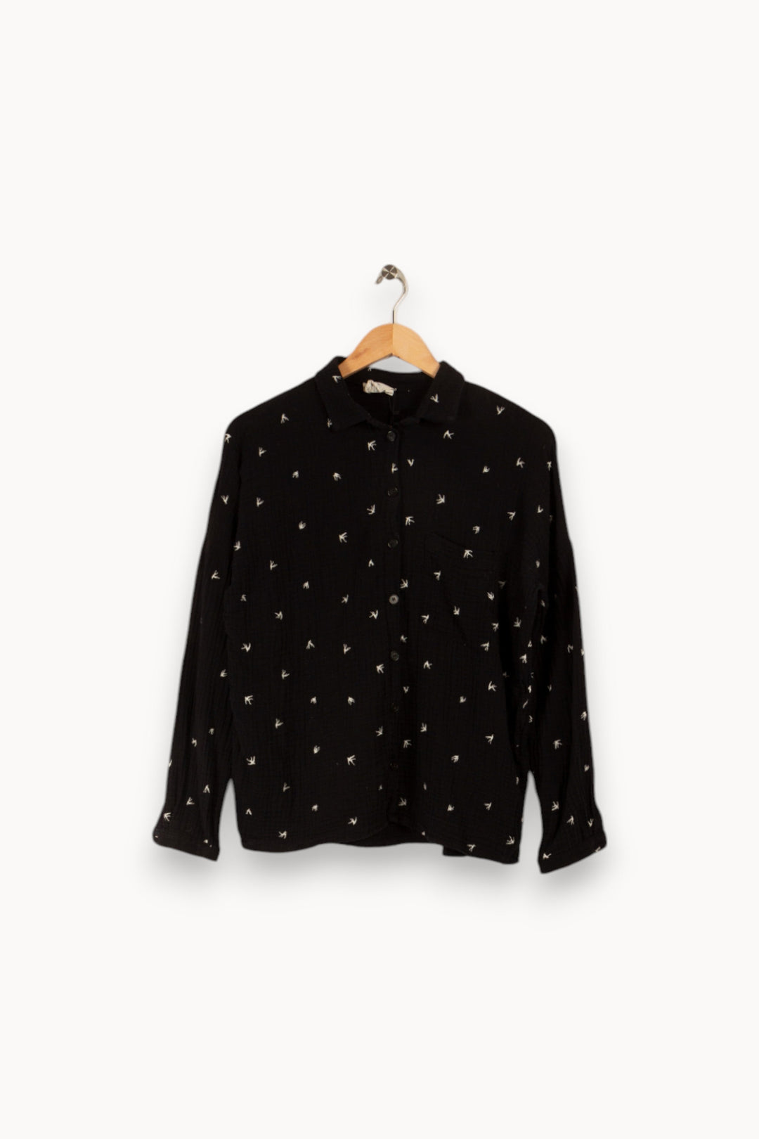 Chemise noire à motifs - Taille S/36