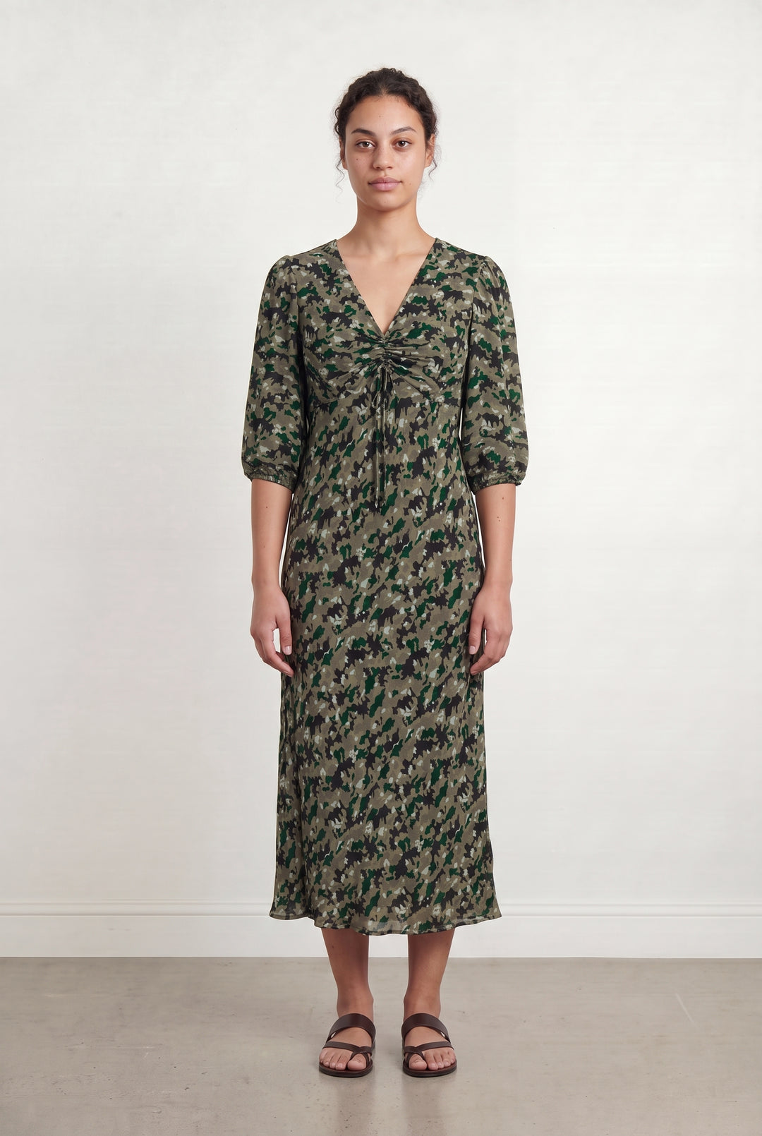 Robe Longue Verte et Kaki - Taille L/40 de la marque IKKS | PARAD23200 - Vendu par Paradigme - Image 1