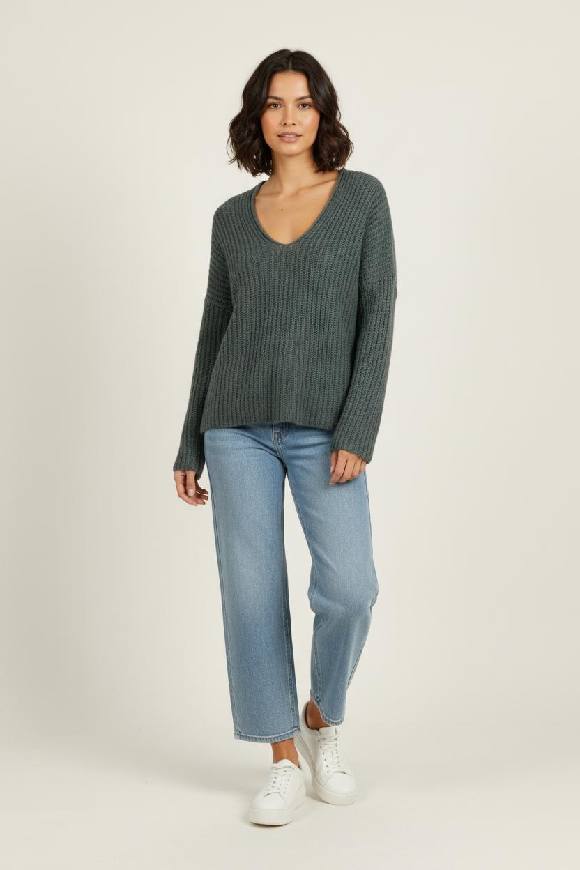 Pull Vert - Taille XS/34 de la marque La Fée Maraboutée | PARAD23277 - Vendu par Paradigme - Image 1